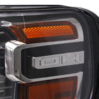Pair LED headlight rear housing angle for 2020-2023 GMC Sierra HD