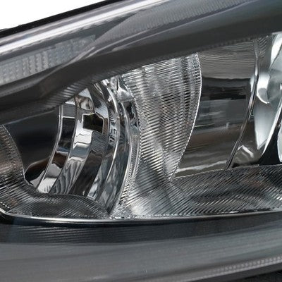 Black Halogen headlight top view for 2015-2018 Ford Focus