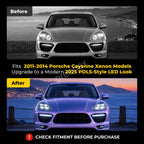 Fitment chart for 2025 Style Full LED headlights, 2011-2014 Porsche Cayenne 958 (image 2)