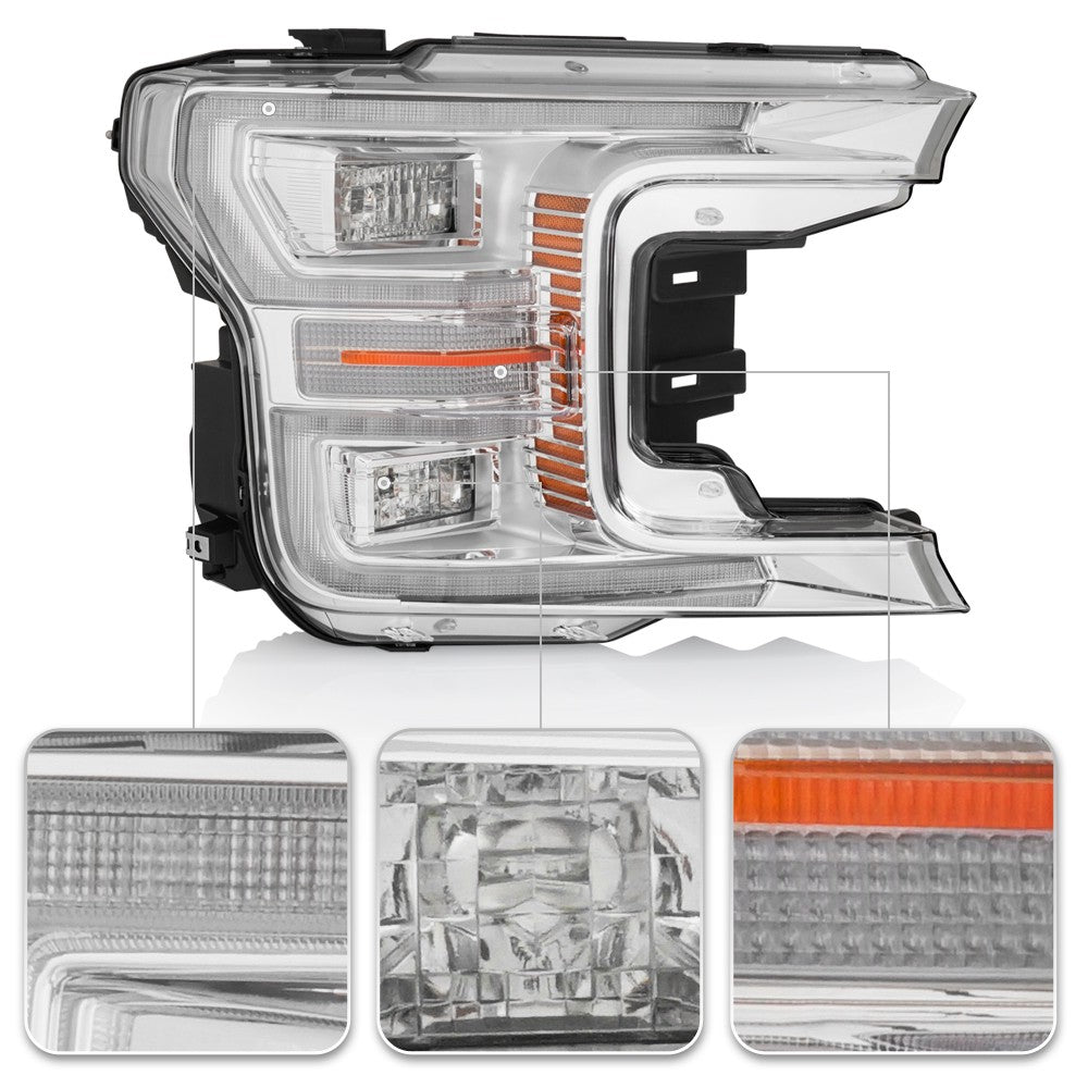 Right LED headlight side angle for 2018-2020 Ford F-150