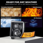 Black Halogen headlight features and specifications for 2006-2010 Jeep Commander (image 3)