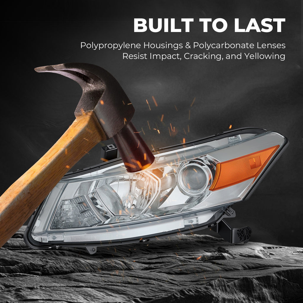 Chrome Halogen headlight features and specifications for 2008-2012 Honda Accord Coupe (image 3)