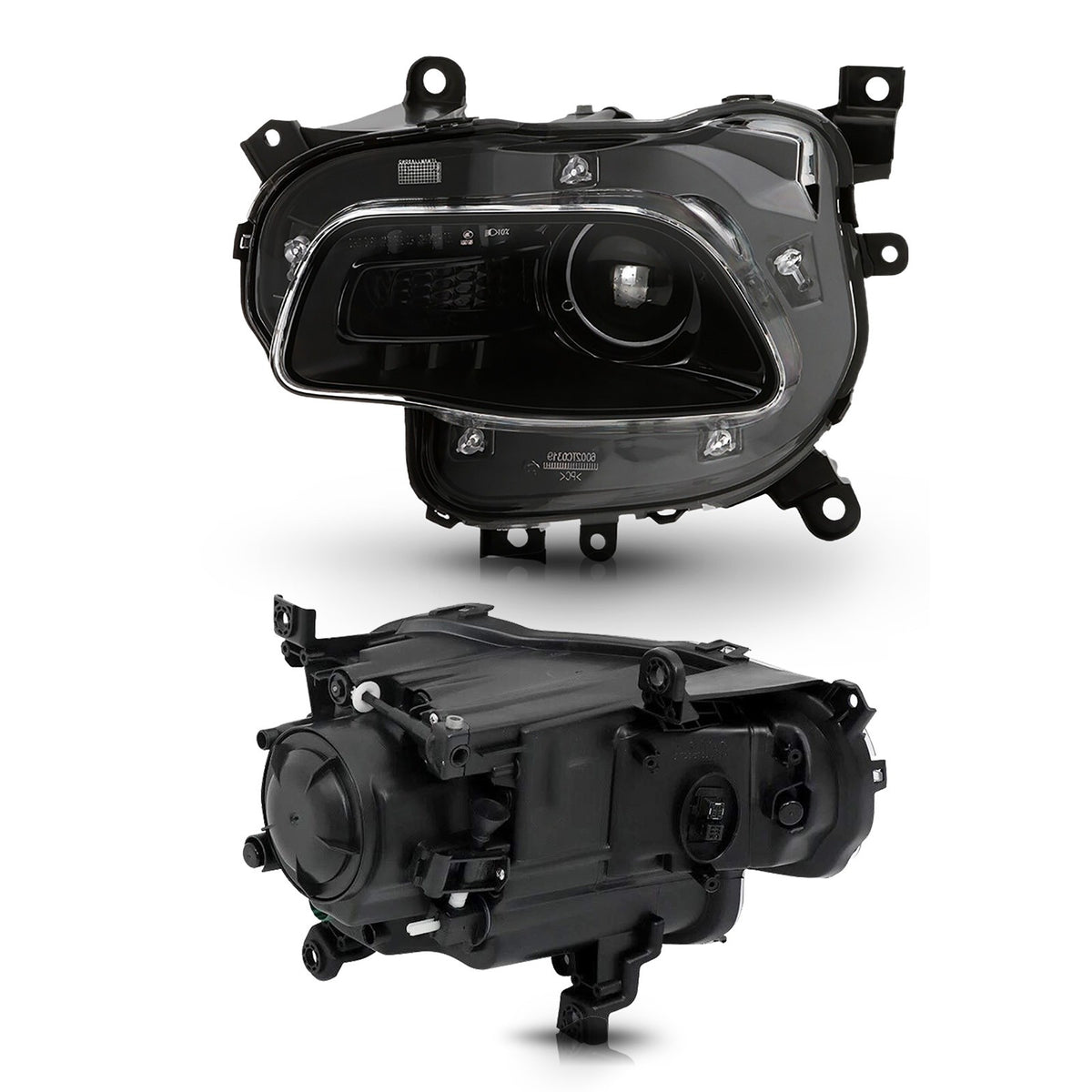 Pair HID headlight front angle for 2014-2018 Jeep Cherokee