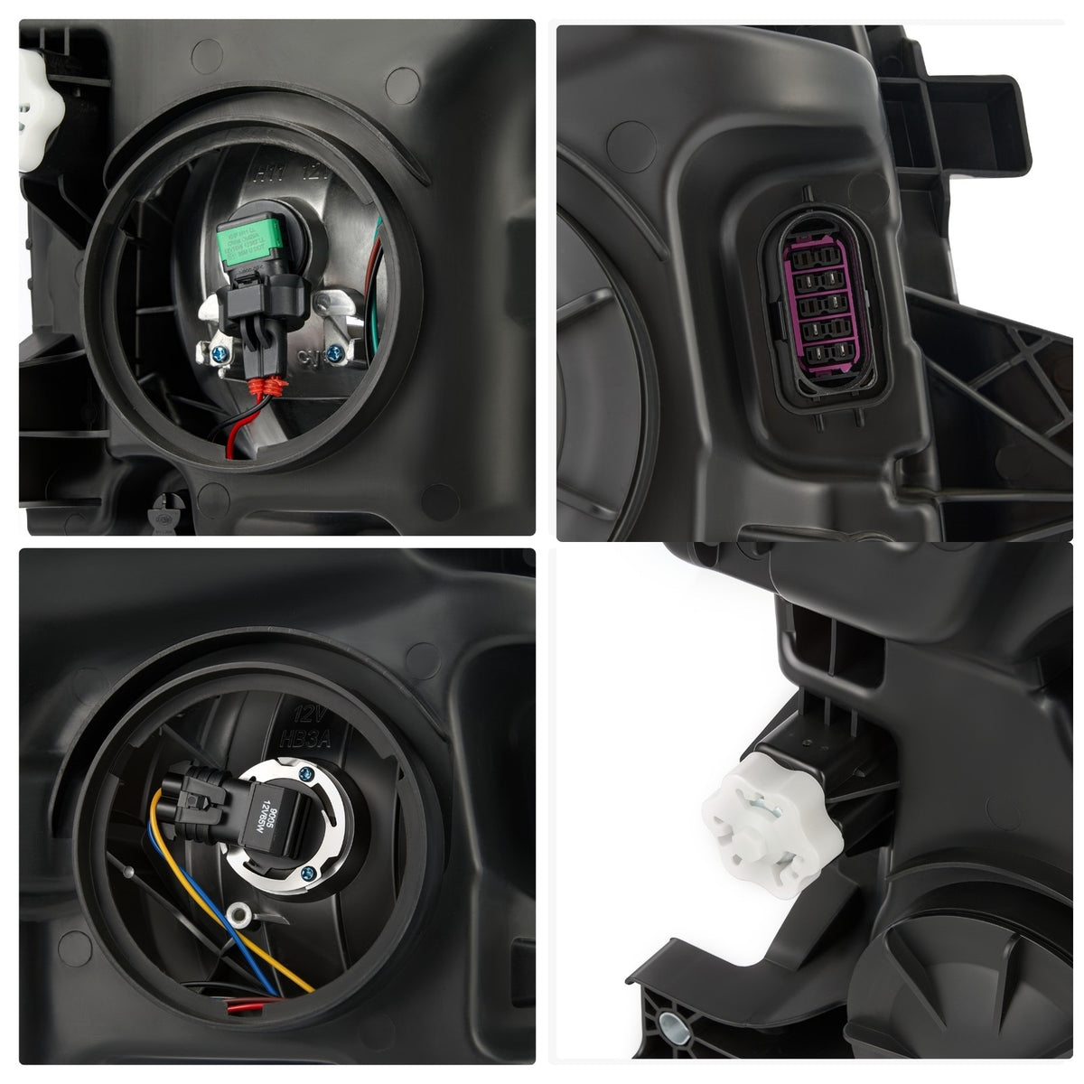 Chrome Halogen headlight lens and housing detail for 2014-2023 Kenworth T880