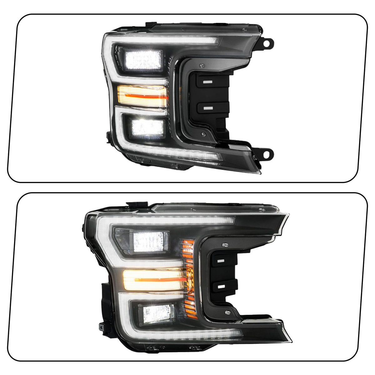 Right LED headlight side angle for 2018-2020 Ford F-150