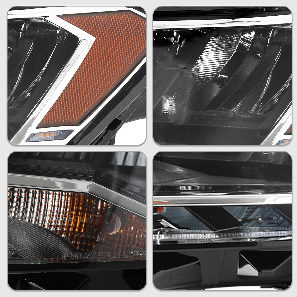 Left LED headlight lens close-up for 2019-2024 VW Jetta