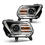 Pair projector headlight rear housing angle for 2010-2014 Ford Mustang
