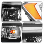 Pair LED headlight rear housing angle for 2019-2024 VW Jetta