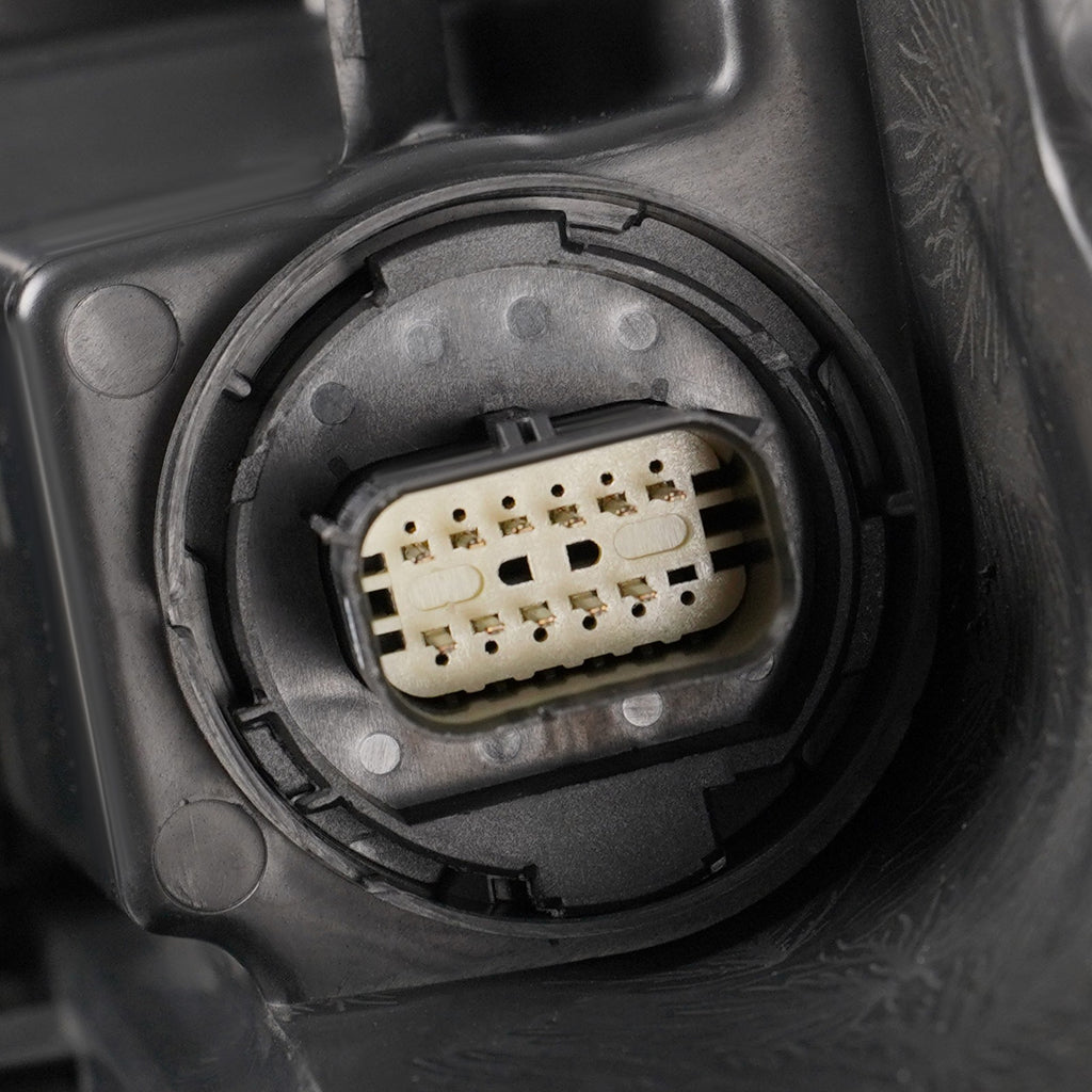 Left LED headlight lens close-up for 2022-2026 Jeep Compass