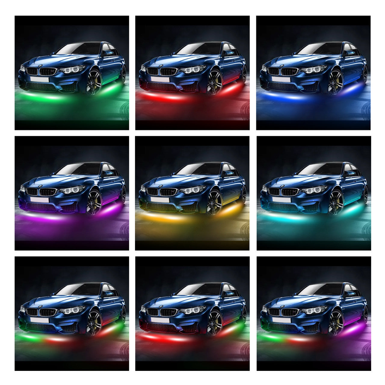 LED Under Body Fender Bumper Kit for Jeep Wrangler Flexible Wireless Lighting