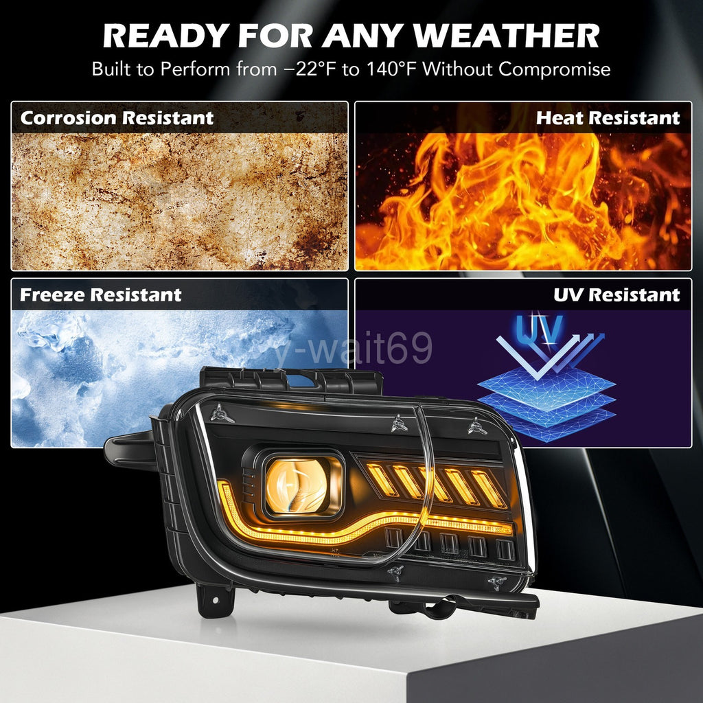 Black Projector Halogen headlight features and specifications for 2010-2013 Chevrolet Camaro (image 5)