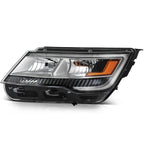 Right LED reflector headlight lens close-up for 2016-2018 Ford Explorer