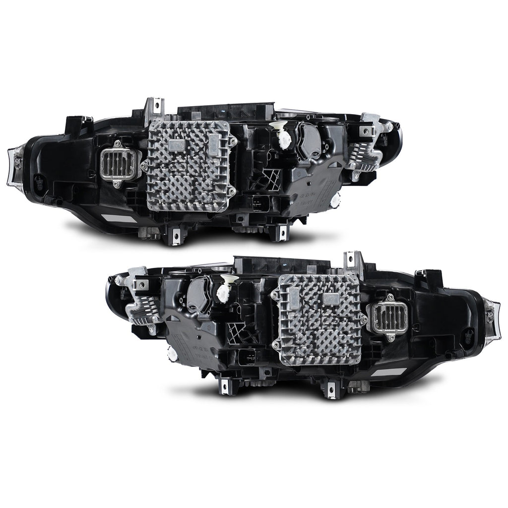 Right LED headlight lens close-up for 2012-2015 BMW 3 Series F30