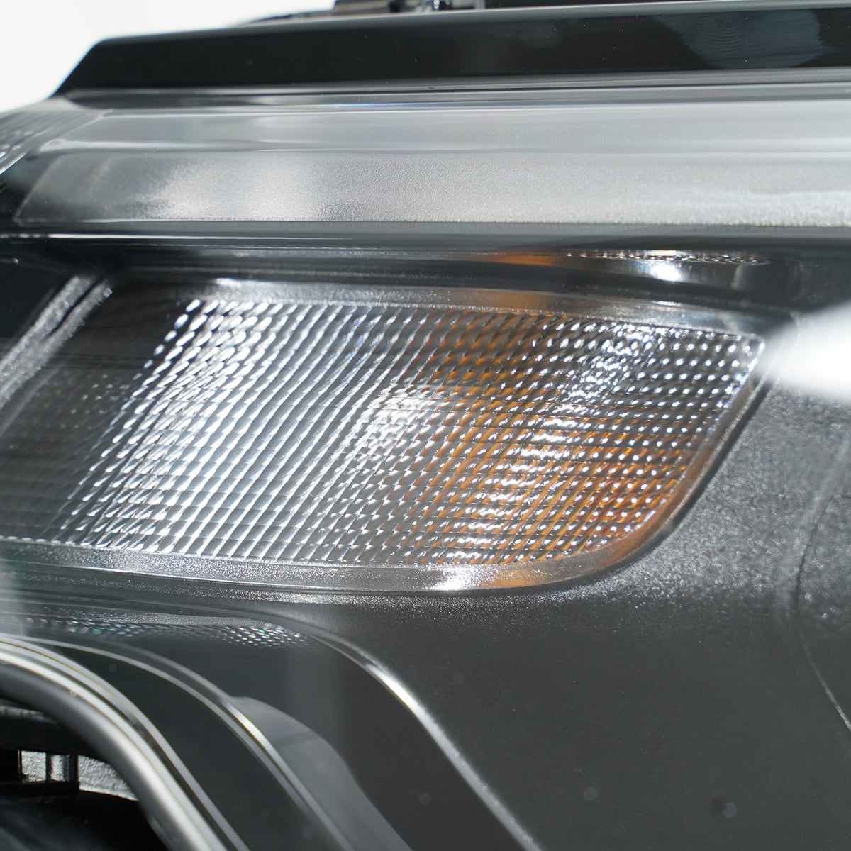 Left LED headlight lens close-up for 2022-2026 Jeep Compass