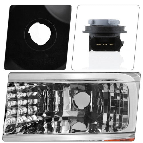Right halogen headlight lens close-up for 2008-2026 Ford E-Series
