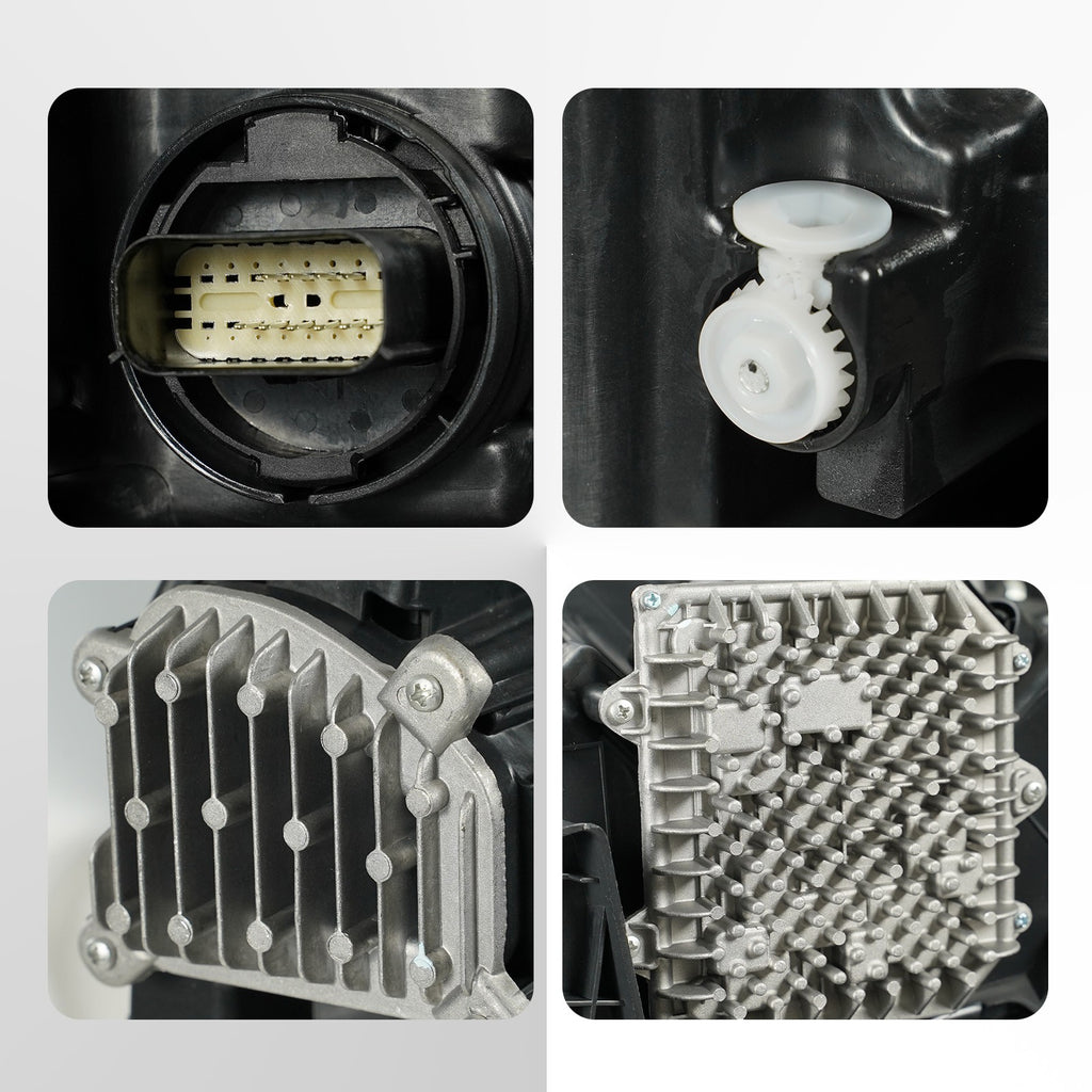 Left LED headlight lens close-up for 2019-2024 Ram 1500