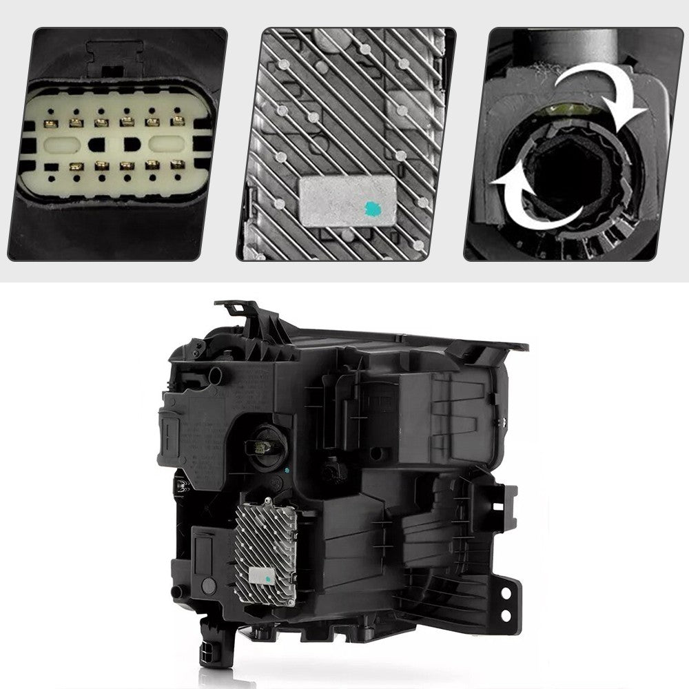 Pair LED headlight rear housing angle for 2022-2026 Chevrolet Silverado 1500