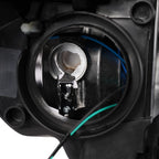 Halogen headlight connector close-up for 2014-2018 Ford Fiesta