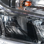 Left LED headlight lens close-up for 2022-2024 Ford Maverick Lariat