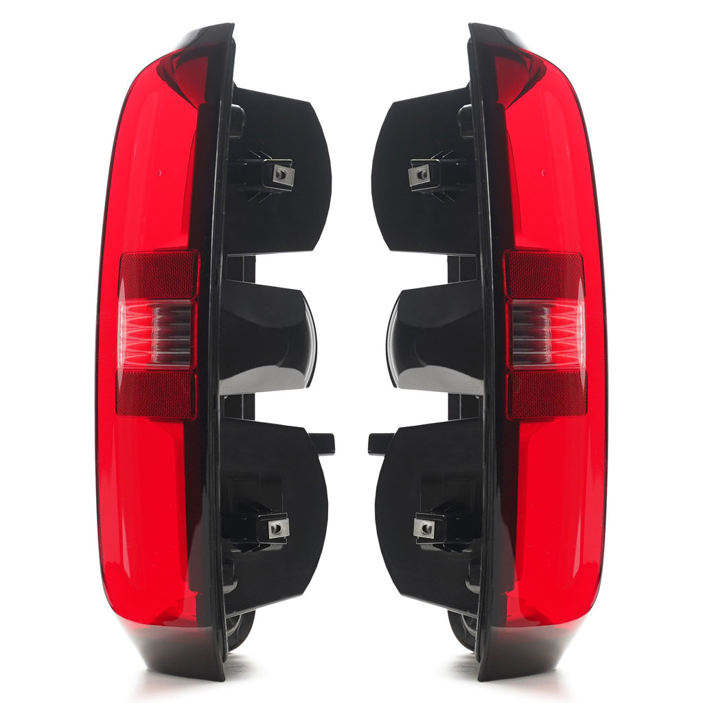 Red smoked tail lights pair rear view for 2015-2022 Chevy Colorado