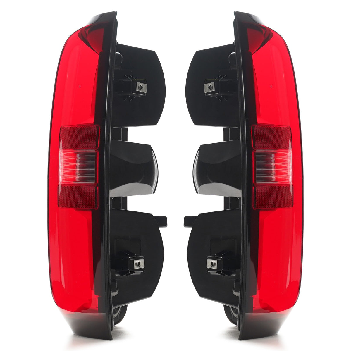 Red smoked tail lights pair rear view for 2015-2022 Chevy Colorado