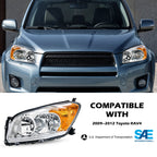 Fitment chart for Black Halogen headlights, 2009-2012 Toyota RAV4 (image 2)