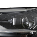 Right LED headlight lens close-up for 2020-2025 Cadillac CT4