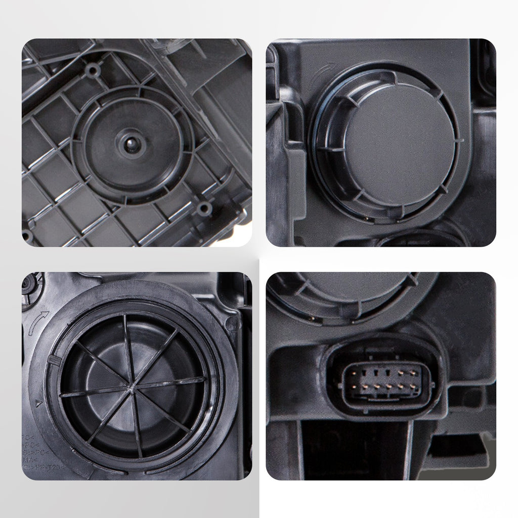 Right halogen projector headlight lens close-up for 2011-2014 Chrysler 300