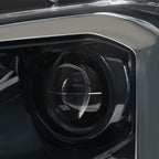 Right LED headlight lens close-up for 2022-2024 Chevrolet Traverse