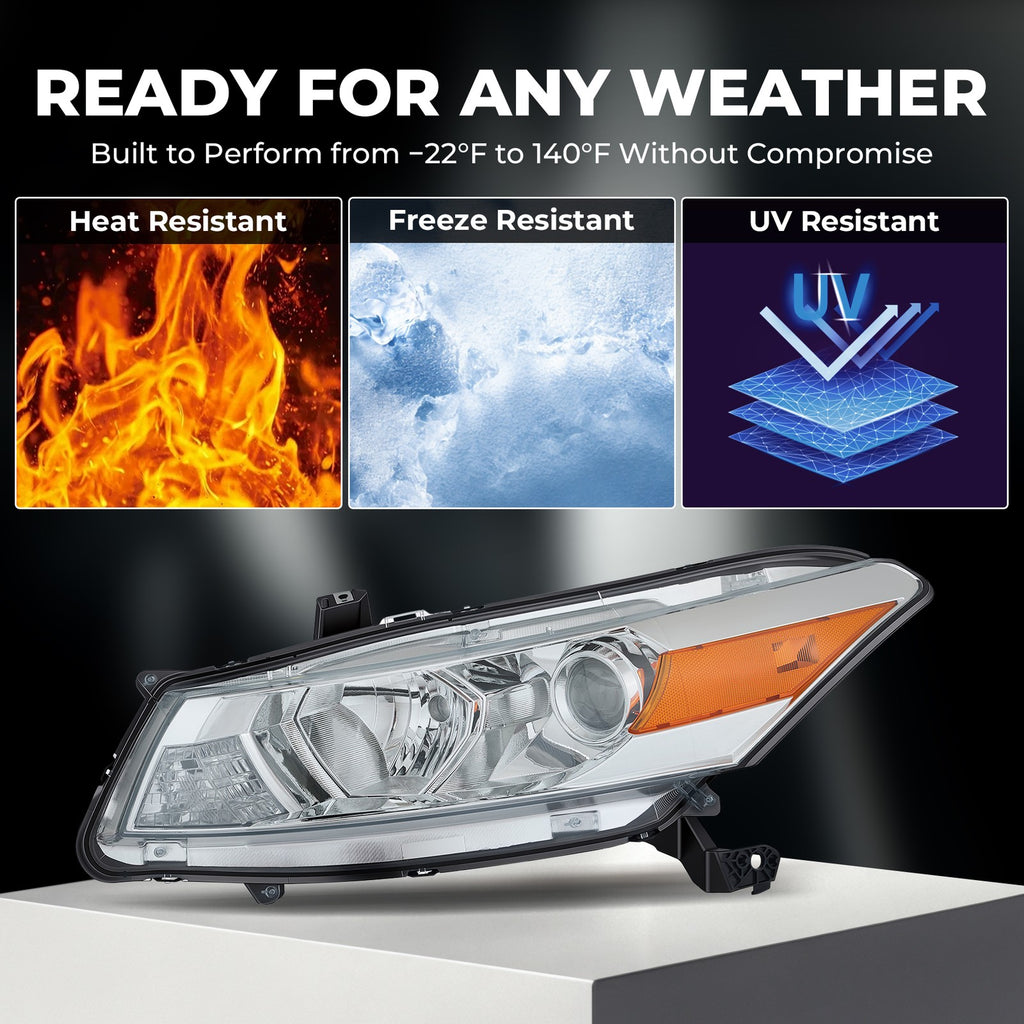 Chrome Halogen headlight features and specifications for 2008-2012 Honda Accord Coupe (image 4)
