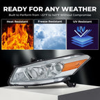Chrome Halogen headlight features and specifications for 2008-2012 Honda Accord Coupe (image 4)