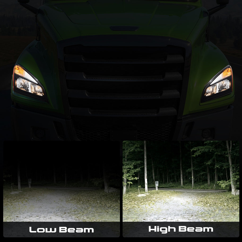 Black Halogen headlight features and specifications for 2018-2024 Freightliner Cascadia (image 3)
