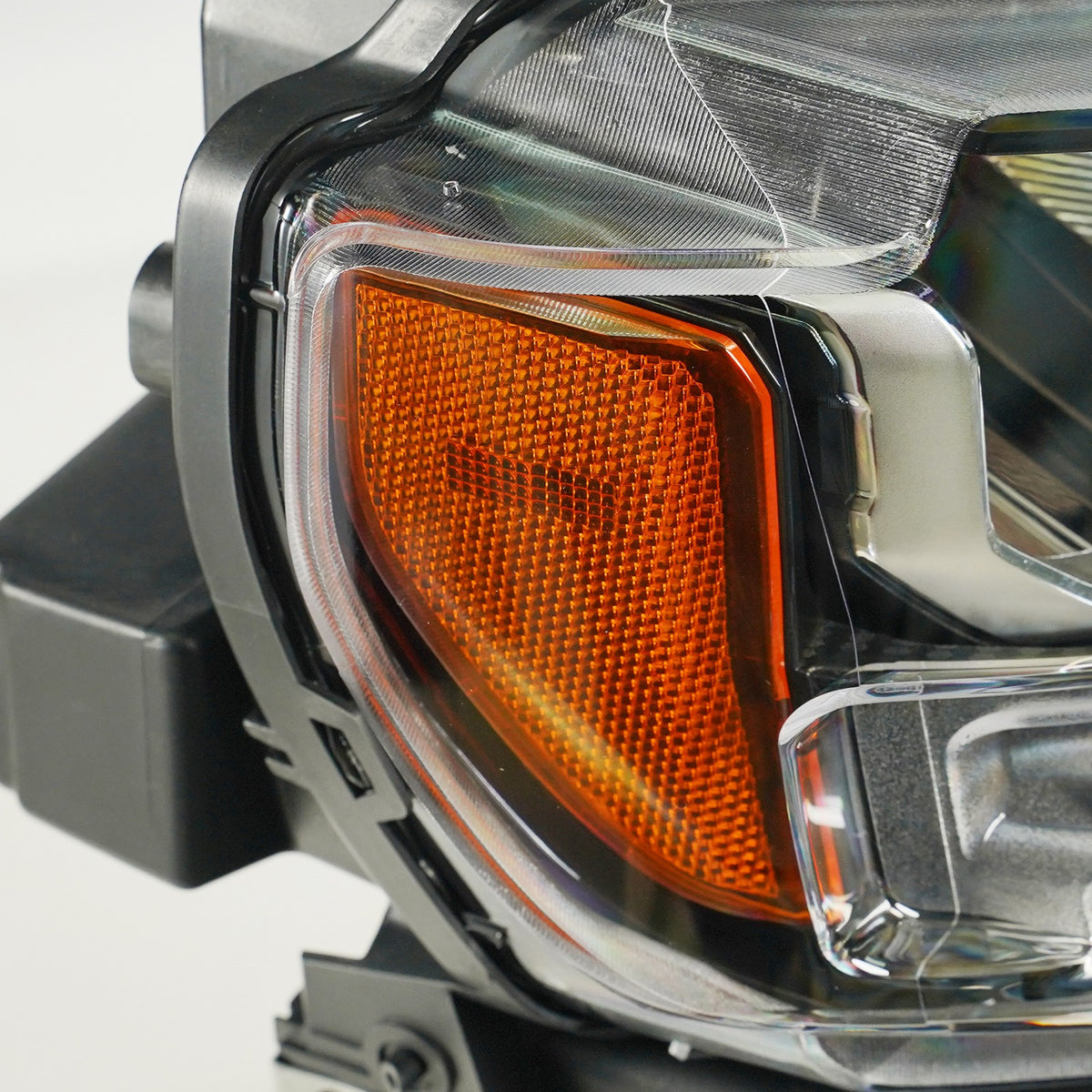 Right LED headlight lens close-up for 2019-2022 Chevrolet Silverado 1500