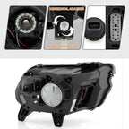 Pair HID headlight rear housing angle for 2013-2014 Ford Mustang