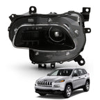 Left HID headlight side angle for 2014-2018 Jeep Cherokee