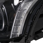Black HID Projector headlight side angle for 2015-2019 Cadillac CTS