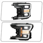 Pair LED headlight rear housing angle for 2018-2020 Ford F-150