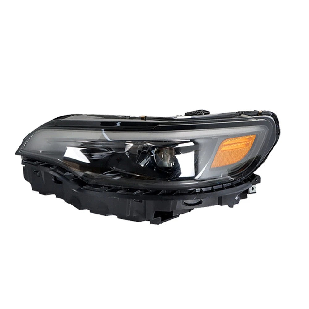 Right LED headlight lens close-up for 2019-2023 Jeep Cherokee