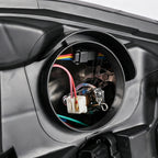 Halogen headlight adjuster close-up for 2014-2018 Ford Fiesta