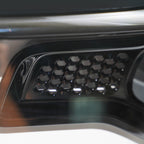 Halogen projector headlight connector close-up for 2017-2021 Jeep Compass