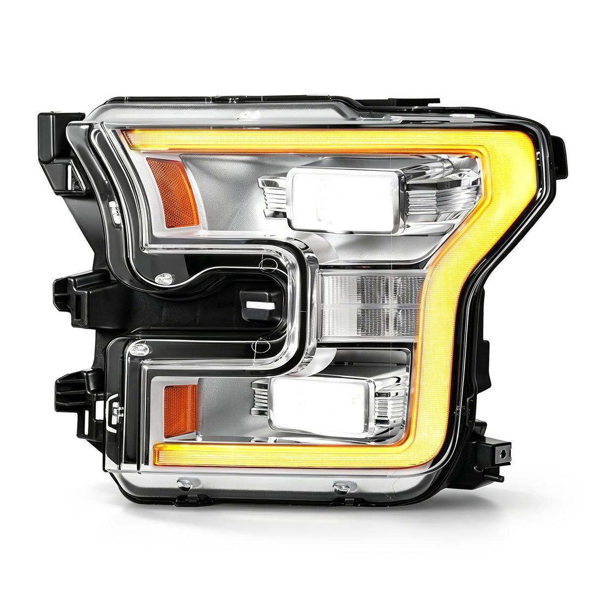 Led headlight adjuster close-up for 2015-2017 Ford F-150