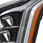 Right LED headlight lens close-up for 2015-2020 Cadillac Escalade