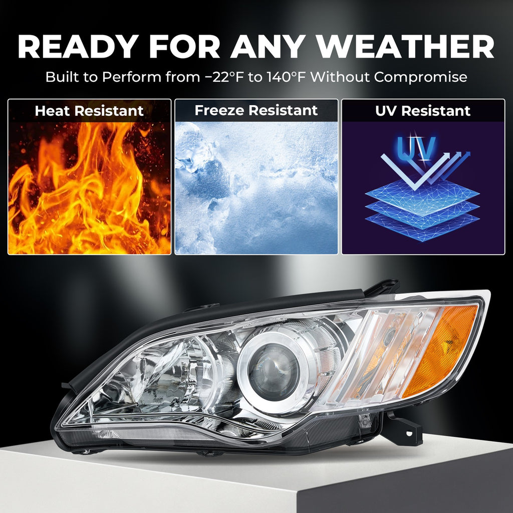 Chrome Projector Halogen headlight features and specifications for 2008-2009 Subaru Outback (image 3)
