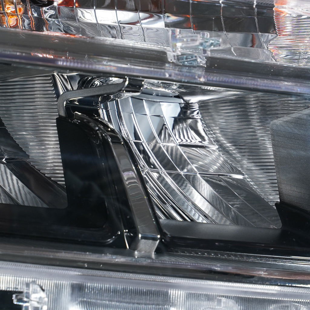 Right LED headlight lens close-up for 2022-2024 Ford Maverick Lariat