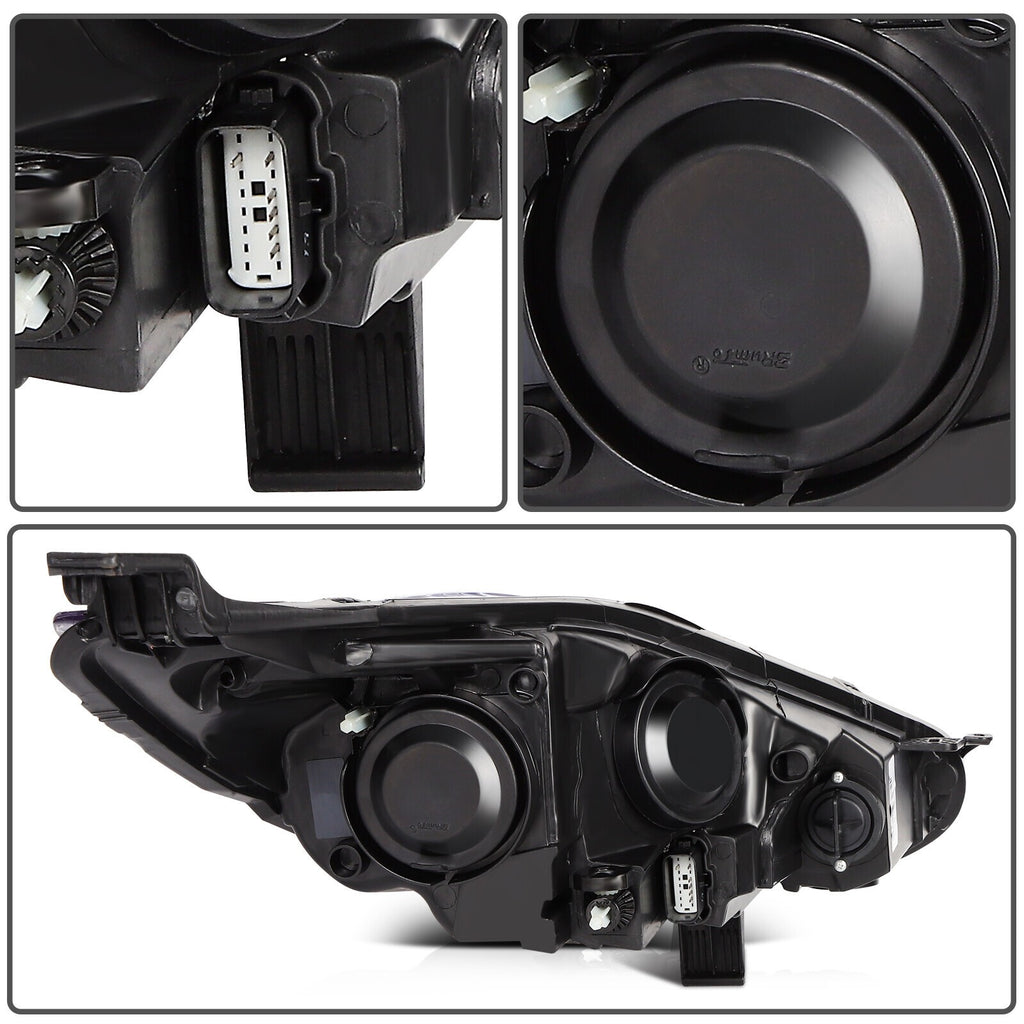 Right halogen headlight lens close-up for 2014-2019 Ford Fiesta