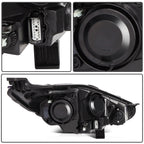 Right halogen headlight lens close-up for 2014-2019 Ford Fiesta