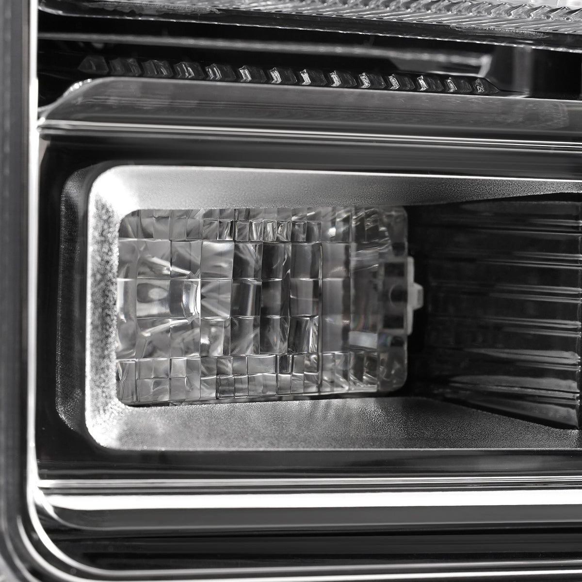 Led headlight connector close-up for 2017-2019 Ford F-250/F-350 Super Duty