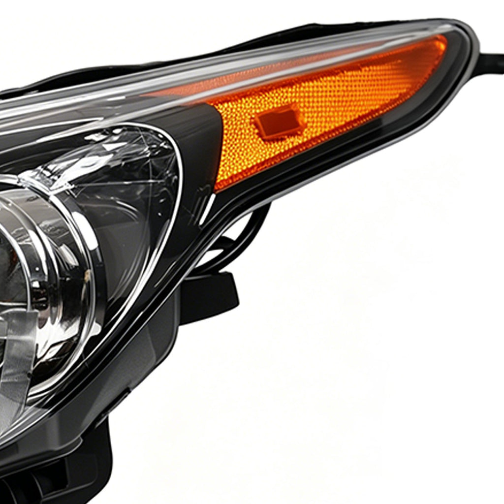Right HID headlight lens close-up for 2009-2017 Infiniti FX35/FX37/QX70
