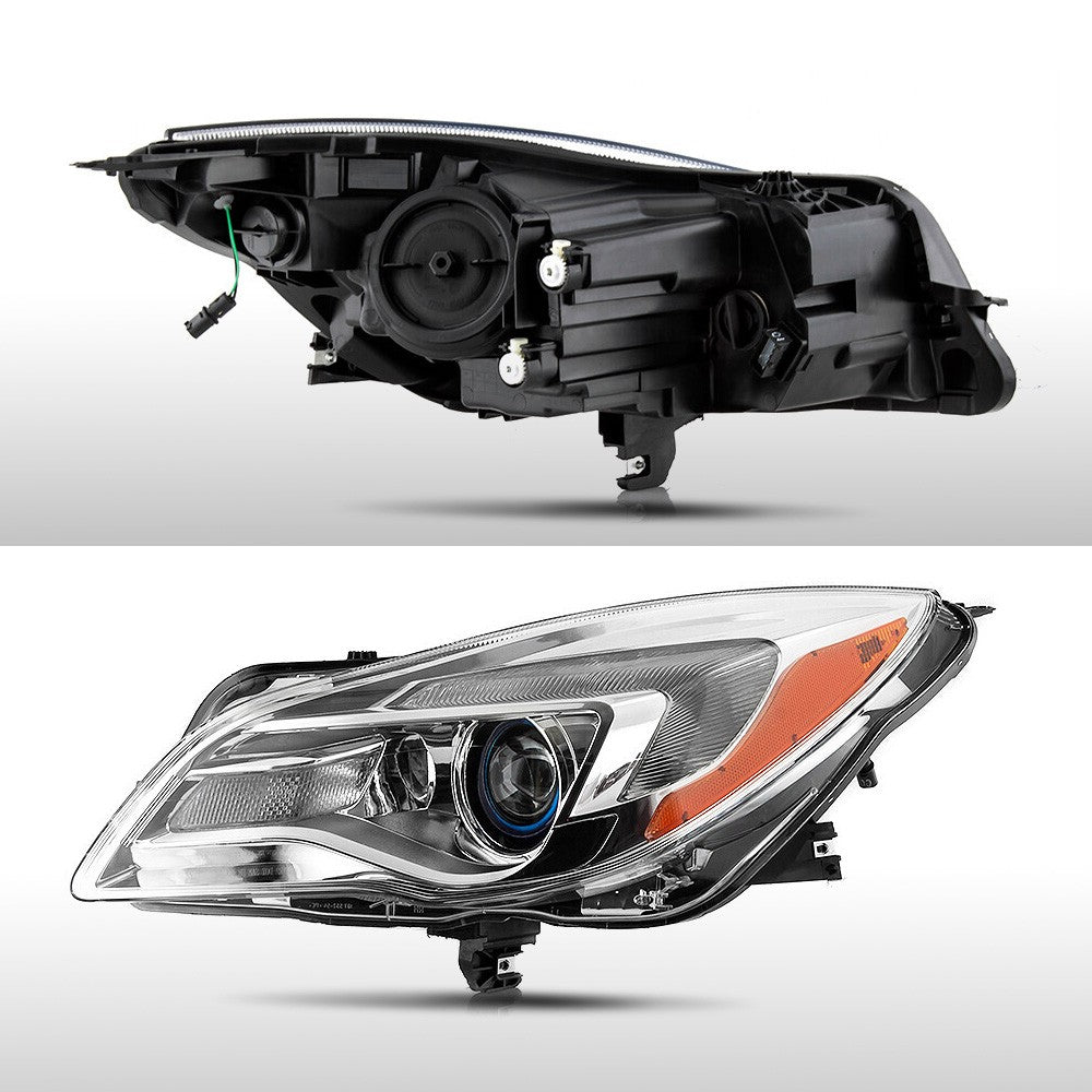 Pair halogen projector headlight front angle for 2014-2017 Buick Regal