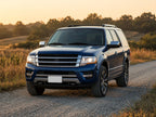 2015-2017 Ford Expedition with chrome halogen projector headlights installed